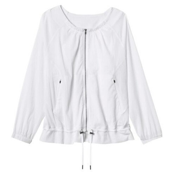 Athleta Avenue Lightweight Jacket White Full Zip Women's Size Medium H14042 - Picture 10 of 12